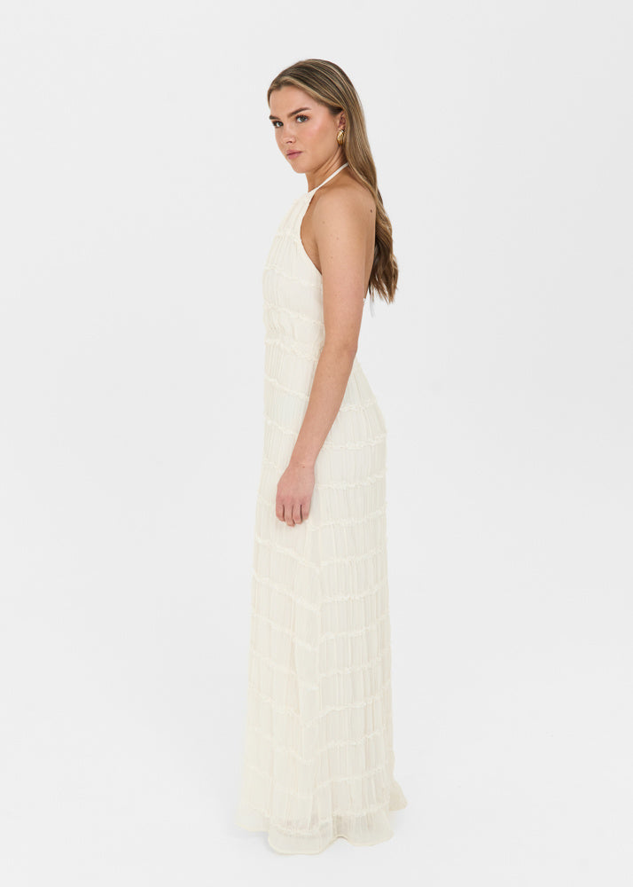 Alina | Damen Neckholder Maxikleid mit Rückenausschnitt