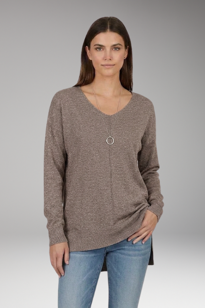 Alina | Pull en maille à col en V pour femme