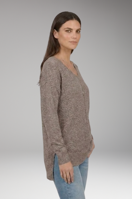 Alina | Pull en maille à col en V pour femme