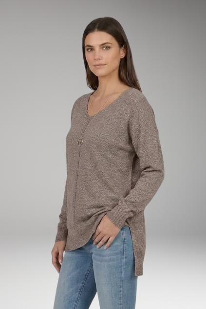Alina | Pull en maille à col en V pour femme