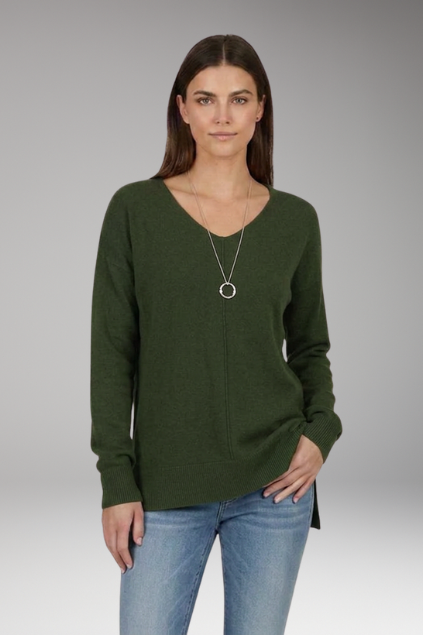 Alina | Pull en maille à col en V pour femme