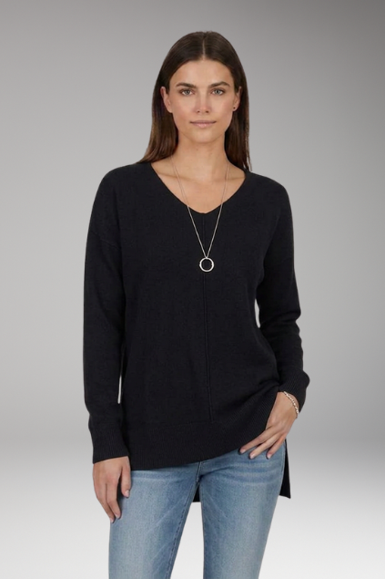 Alina | Pull en maille à col en V pour femme