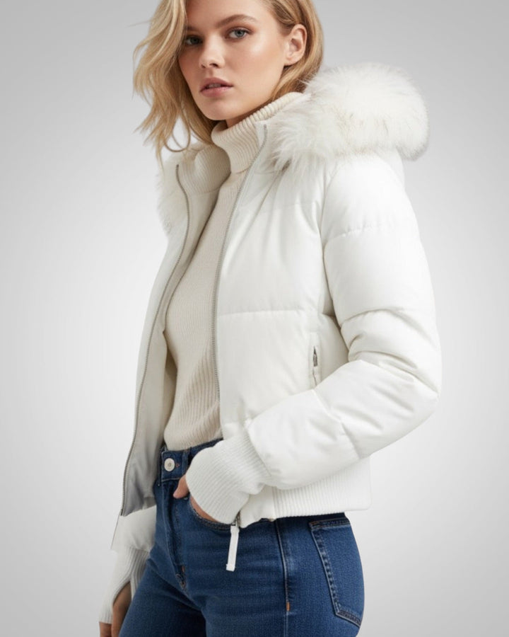 Alma | Manteau d’hiver matelassé pour femme avec capuche
