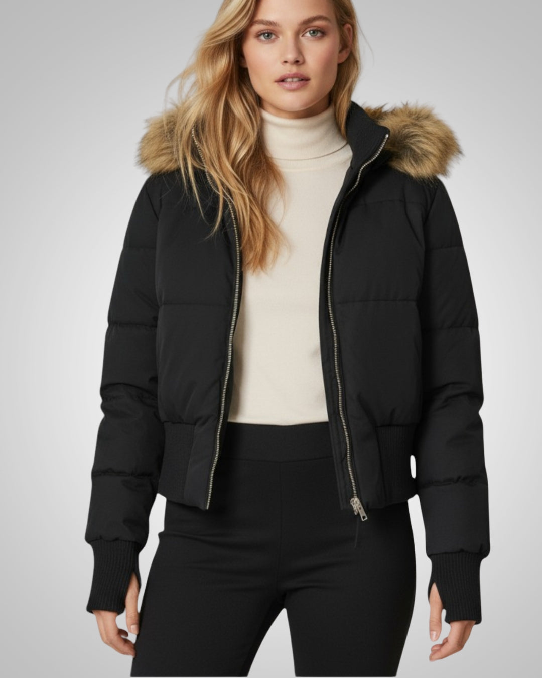 Alma | Manteau d’hiver matelassé pour femme avec capuche