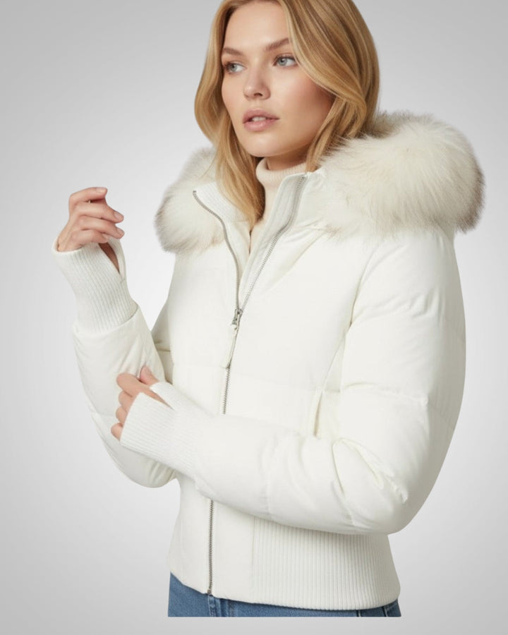 Alma | Manteau d’hiver matelassé pour femme avec capuche