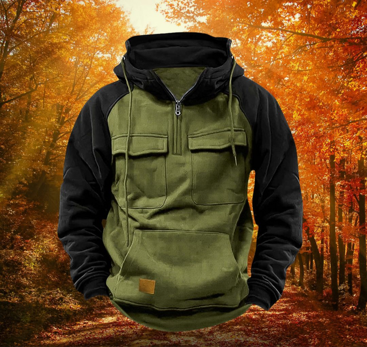 Benjamin | Men's Color-Block Half-Zip Hoodie