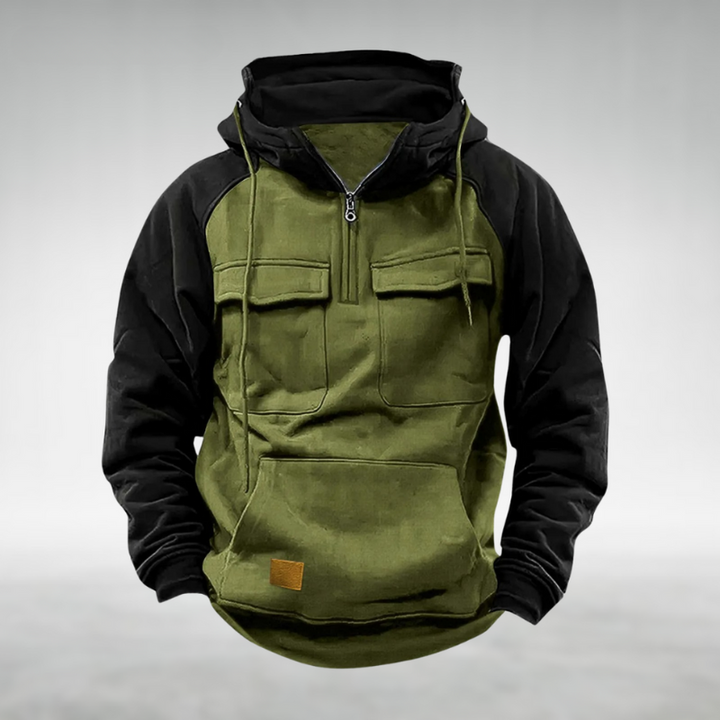 Benjamin | Men's Color-Block Half-Zip Hoodie