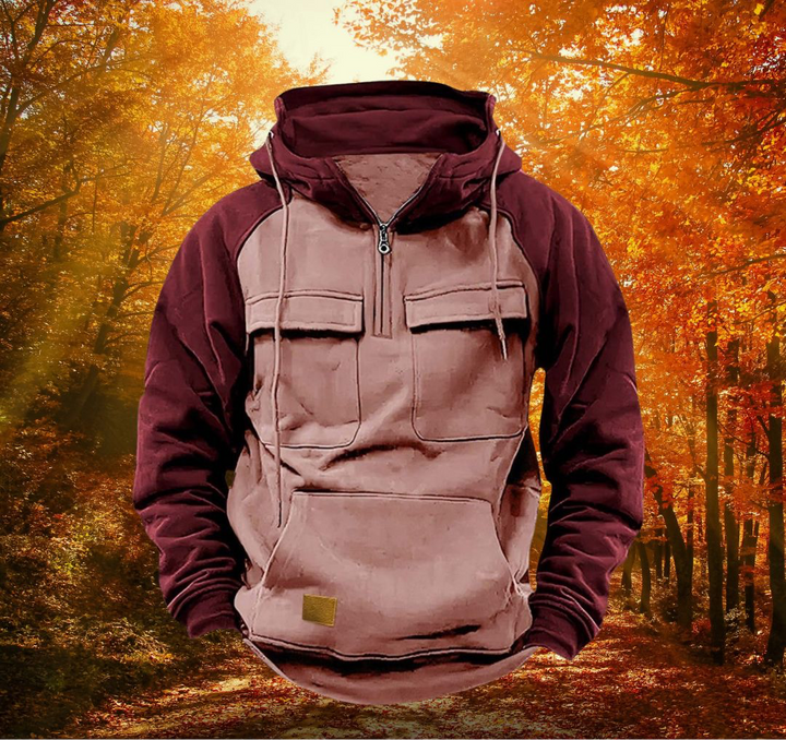 Benjamin | Men's Color-Block Half-Zip Hoodie