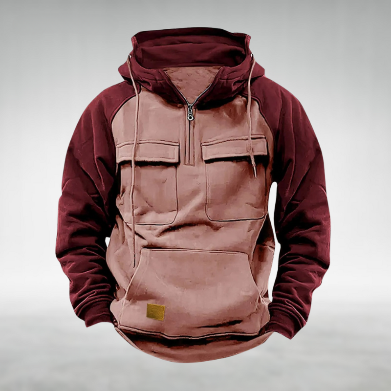 Benjamin | Men's Color-Block Half-Zip Hoodie