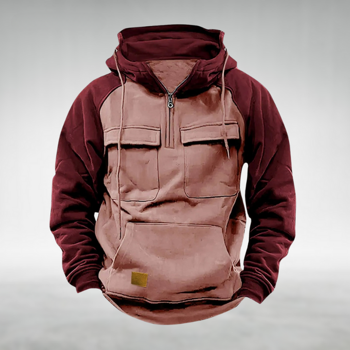 Benjamin | Men's Color-Block Half-Zip Hoodie