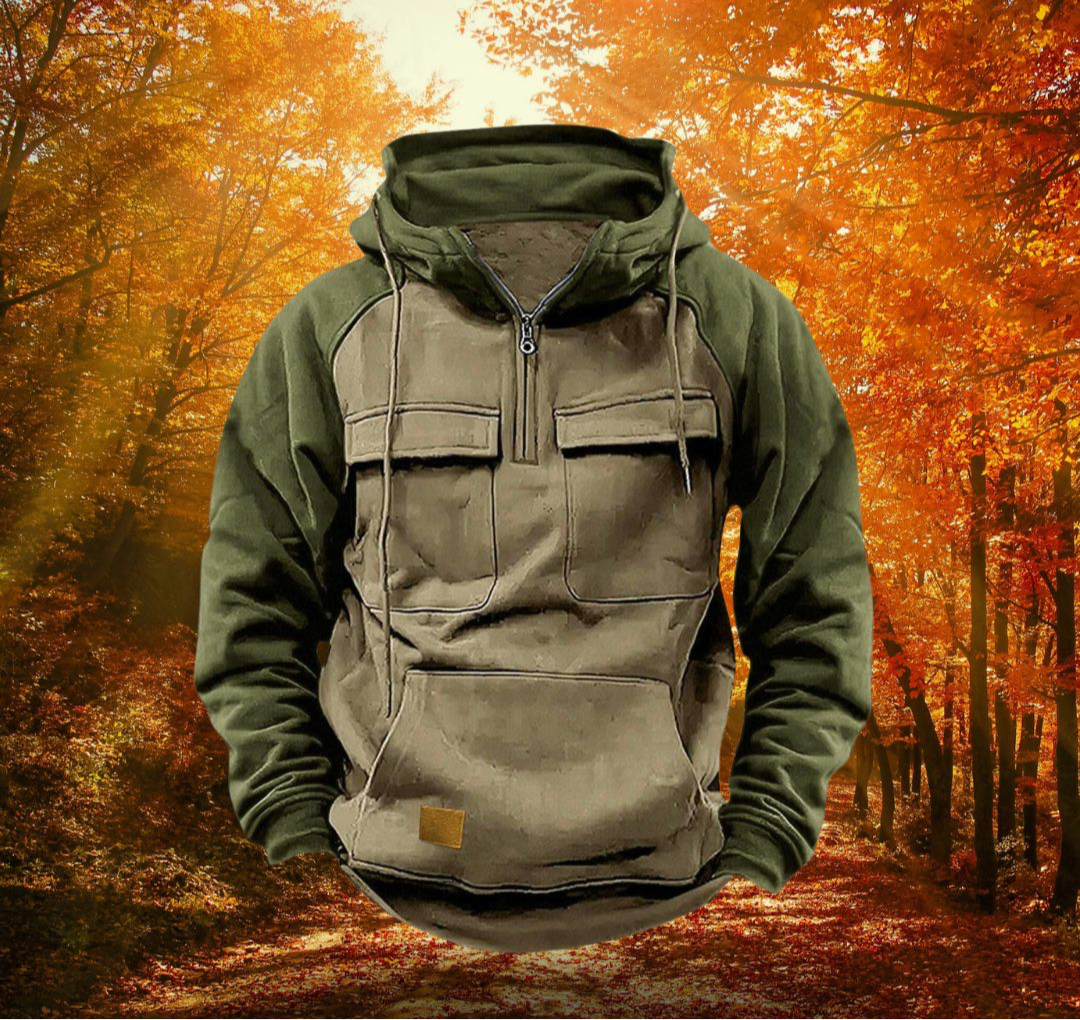 Benjamin | Men's Color-Block Half-Zip Hoodie