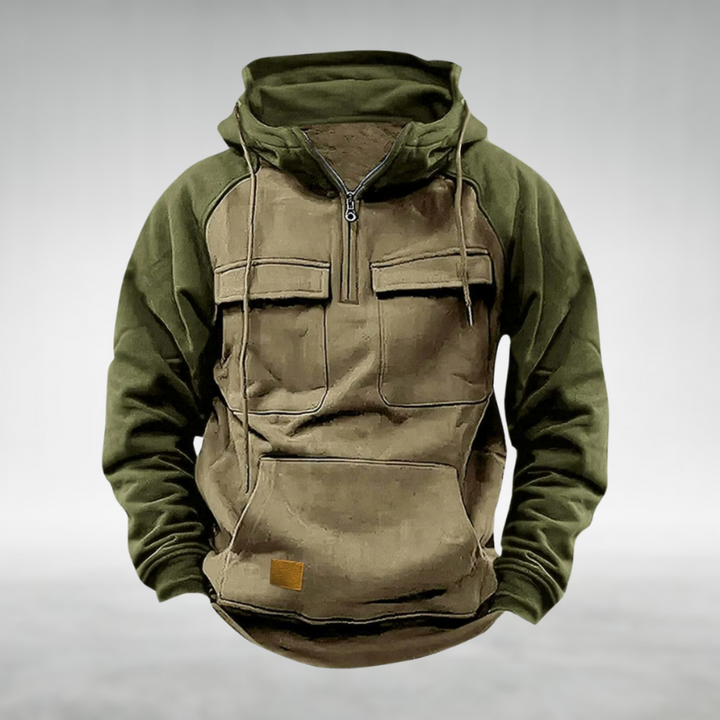 Benjamin | Men's Color-Block Half-Zip Hoodie