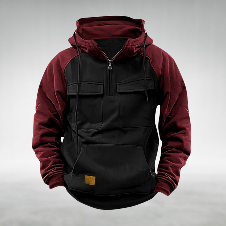 Benjamin | Men's Color-Block Half-Zip Hoodie