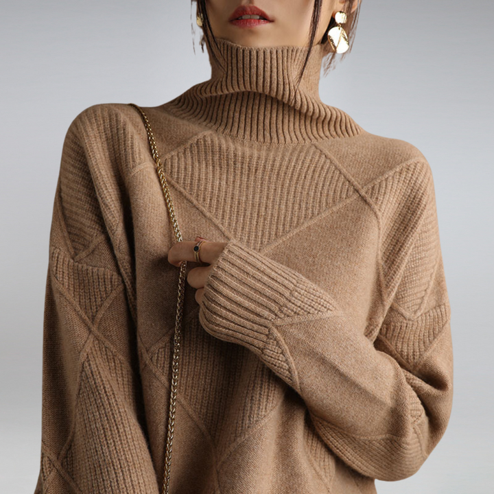 Carla | Pull en maille à col roulé pour femme