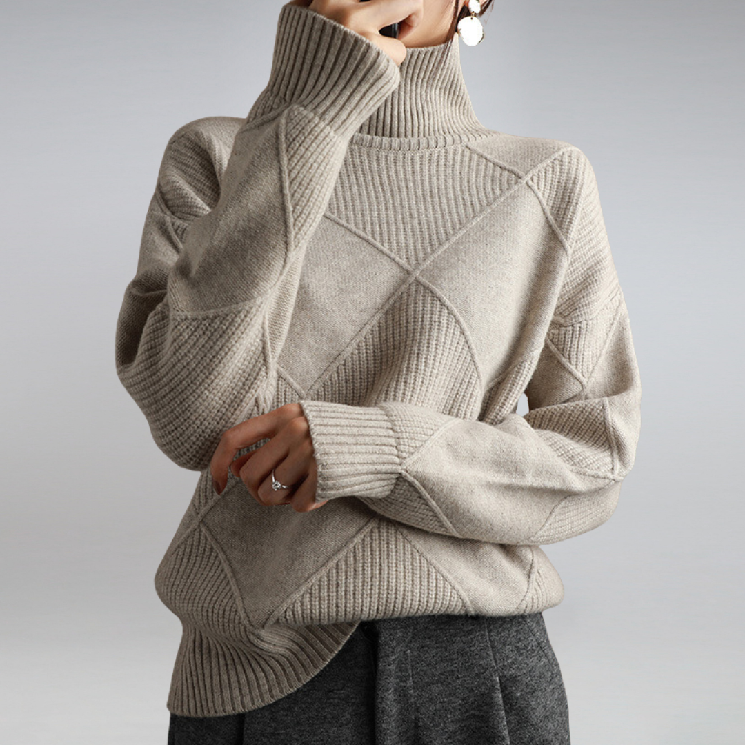 Carla | Pull en maille à col roulé pour femme