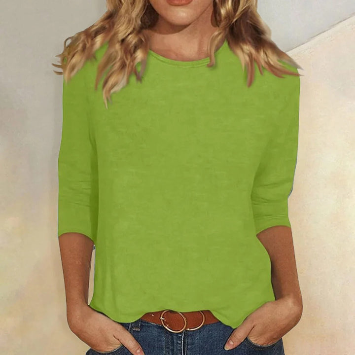 Carla | Damen Rundhals 3/4-Arm Shirt