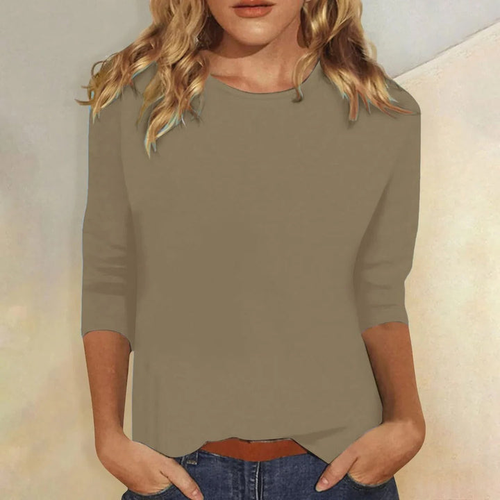 Carla | Damen Rundhals 3/4-Arm Shirt