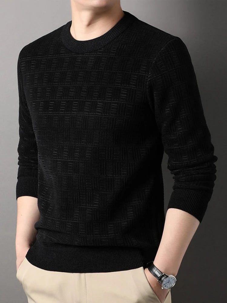 Dario | Herren Strukturierter Strickpullover