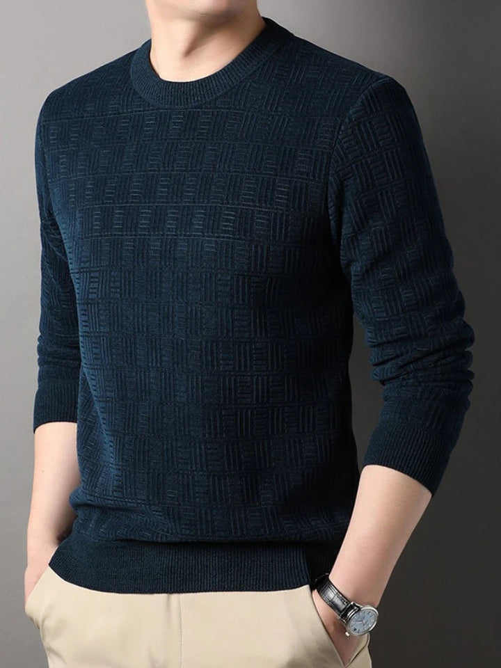 Dario | Herren Strukturierter Strickpullover