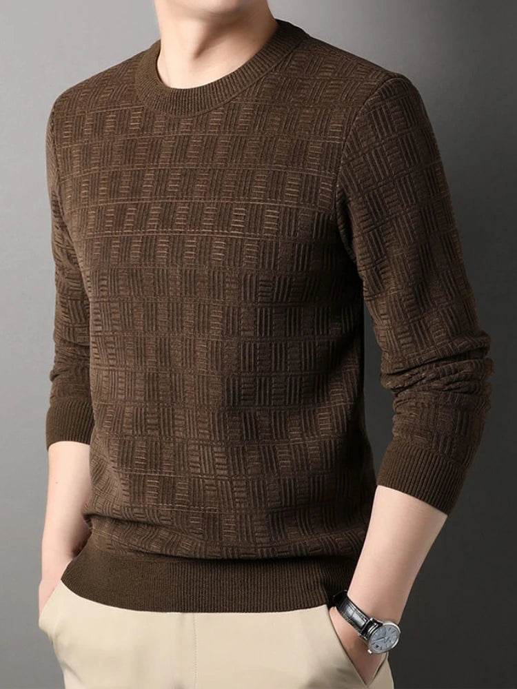 Dario | Herren Strukturierter Strickpullover