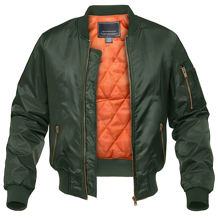 David | Blouson bomber matelassé pour homme avec fermeture éclair