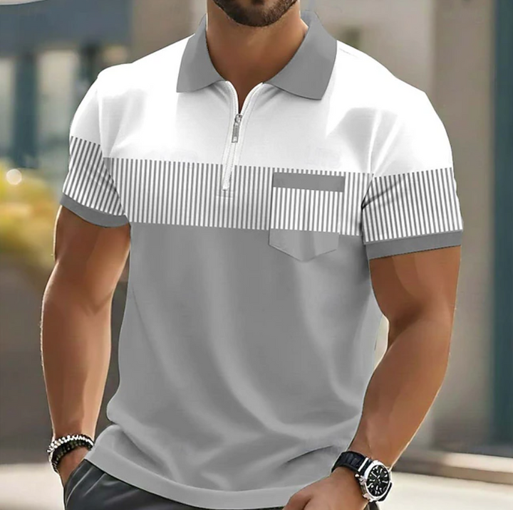 David | Herren Poloshirt mit Reissverschluss