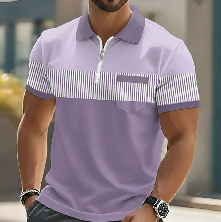 David | Herren Poloshirt mit Reissverschluss