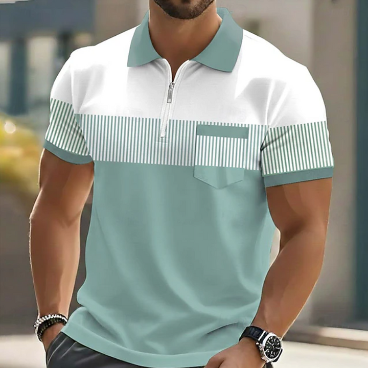 David | Herren Poloshirt mit Reissverschluss