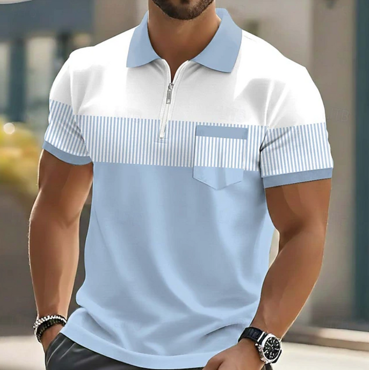 David | Herren Poloshirt mit Reissverschluss