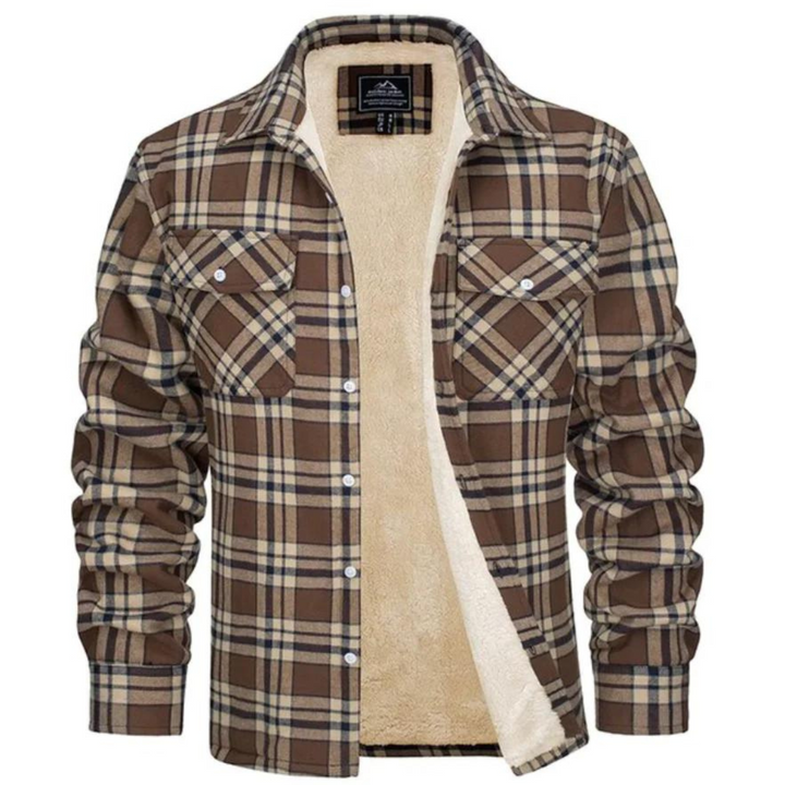 David | Surchemise à carreaux en sherpa pour homme