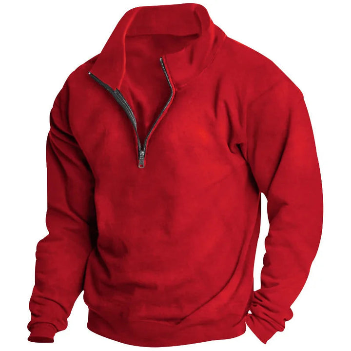 Elian | Herren Troyer Sweatshirt mit Stehkragen