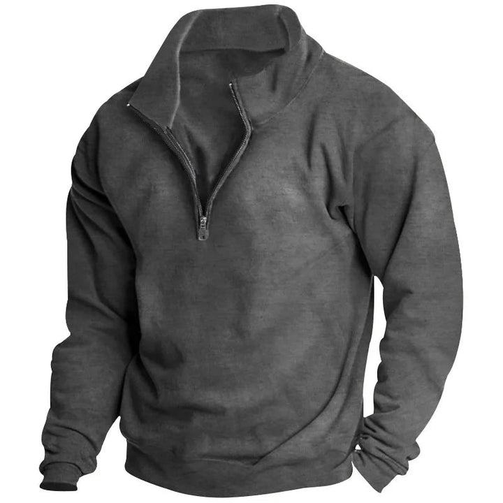 Elian | Herren Troyer Sweatshirt mit Stehkragen