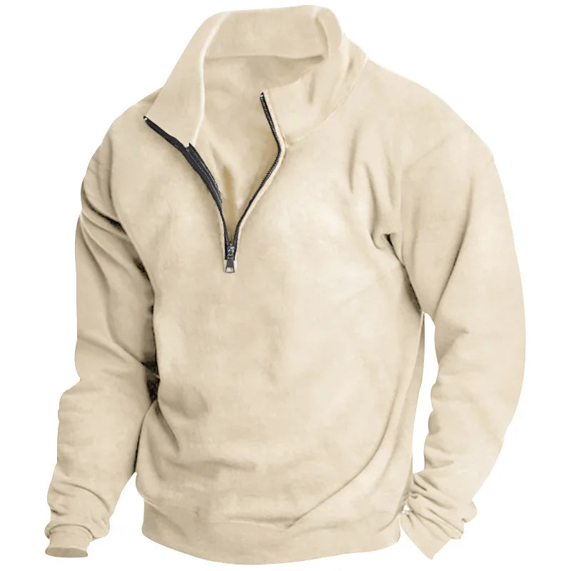 Elian | Herren Troyer Sweatshirt mit Stehkragen