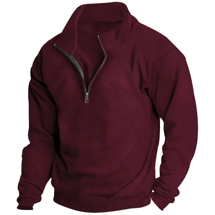 Elian | Herren Troyer Sweatshirt mit Stehkragen