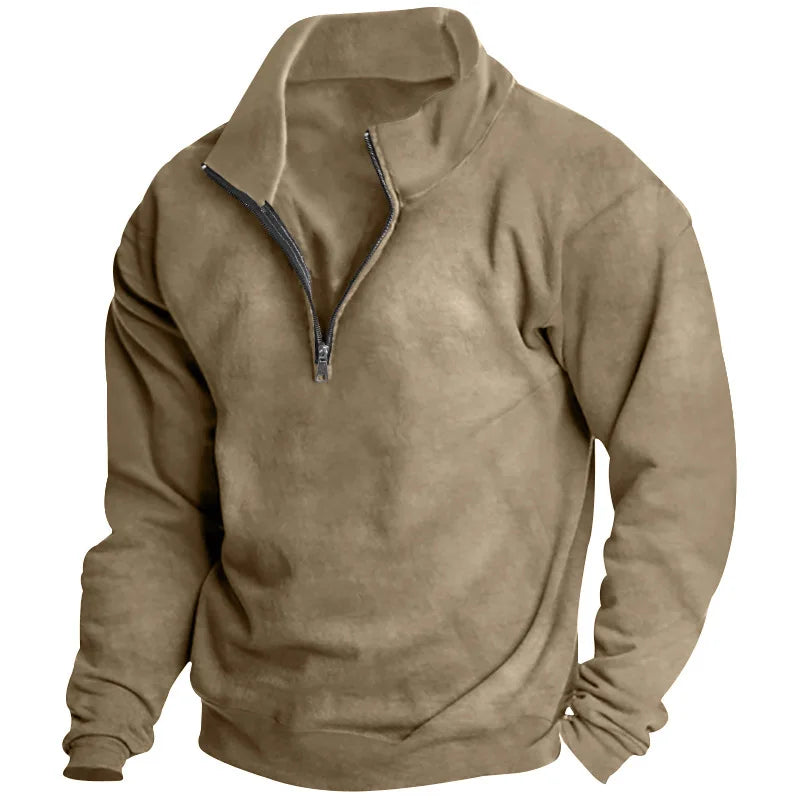 Elian | Herren Troyer Sweatshirt mit Stehkragen