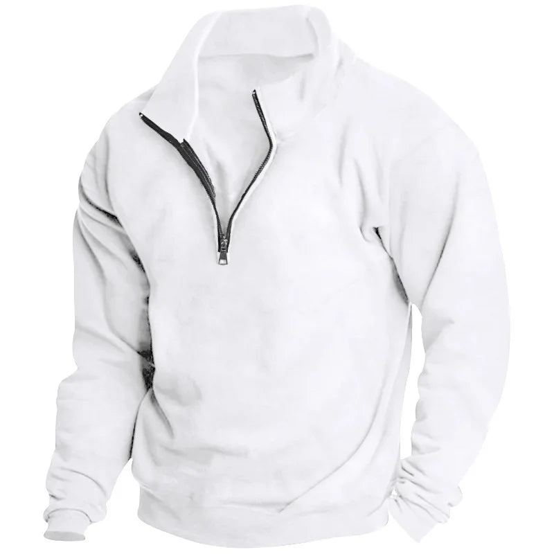 Elian | Herren Troyer Sweatshirt mit Stehkragen