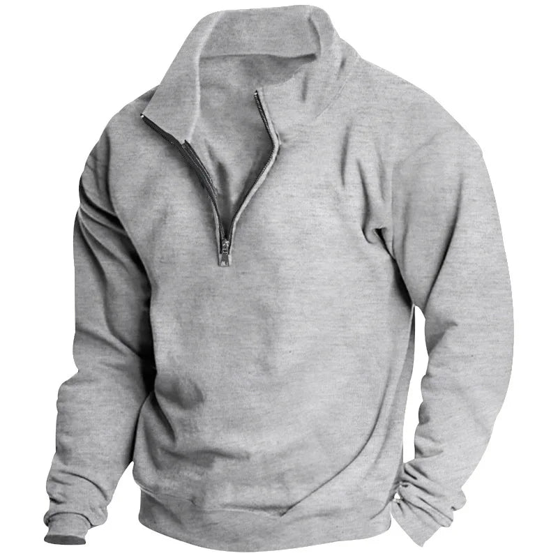 Elian | Herren Troyer Sweatshirt mit Stehkragen