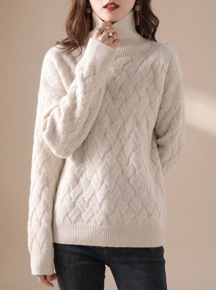Ella | Damen Winterpullover mit Zopfmuster