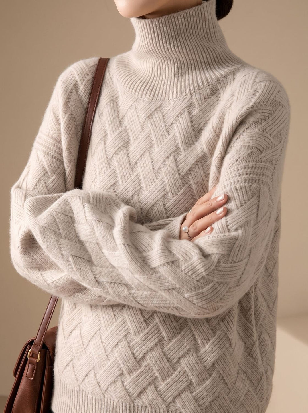 Ella | Damen Winterpullover mit Zopfmuster