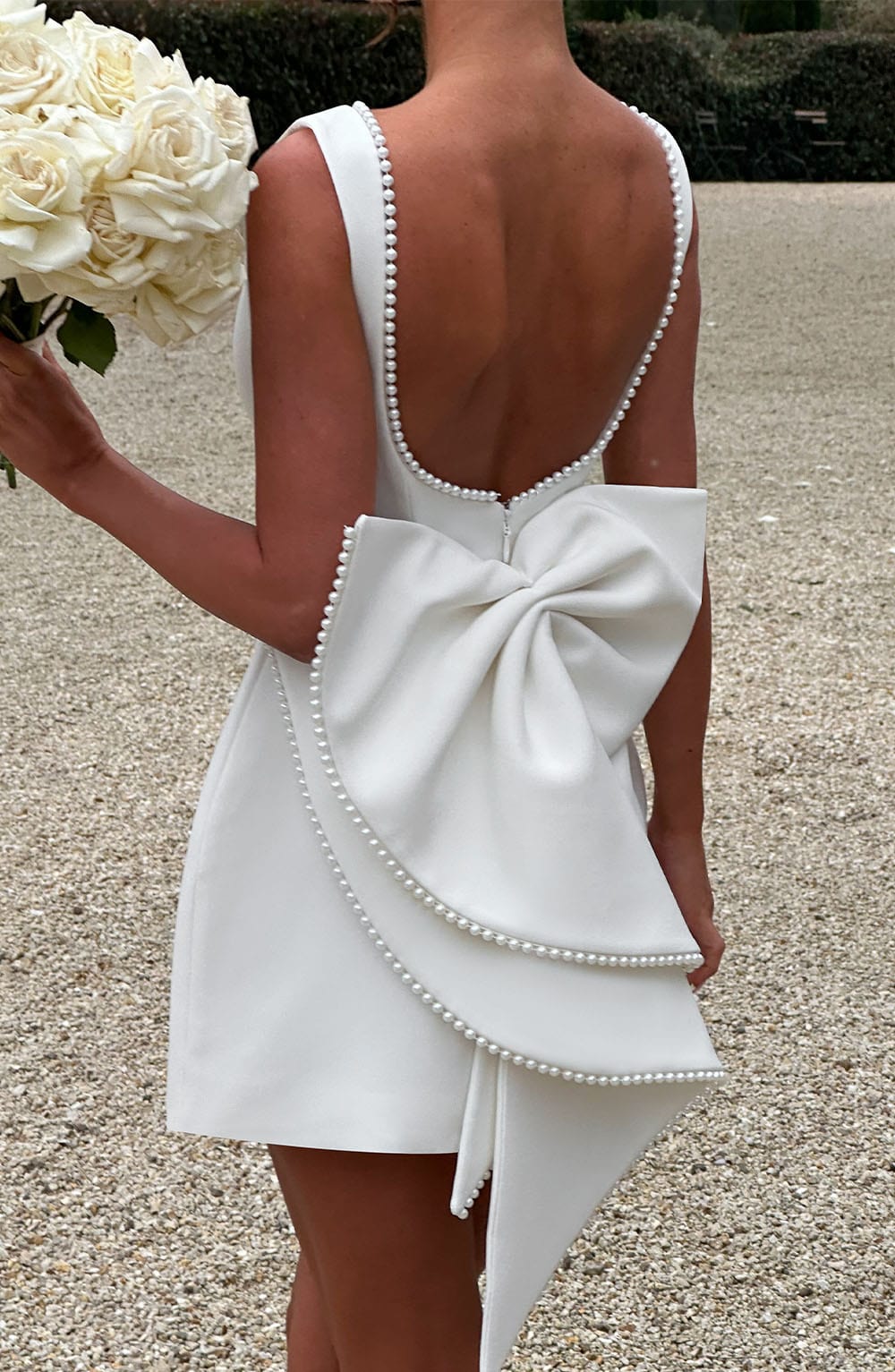 Emilia | Damen Ärmelloses Minikleid mit Perlen