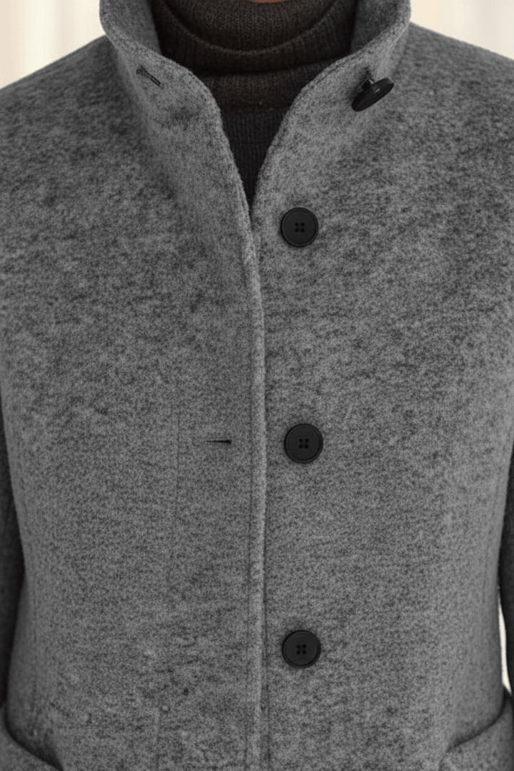 Emilia | Manteau pour femme en mélange de laine avec col montant