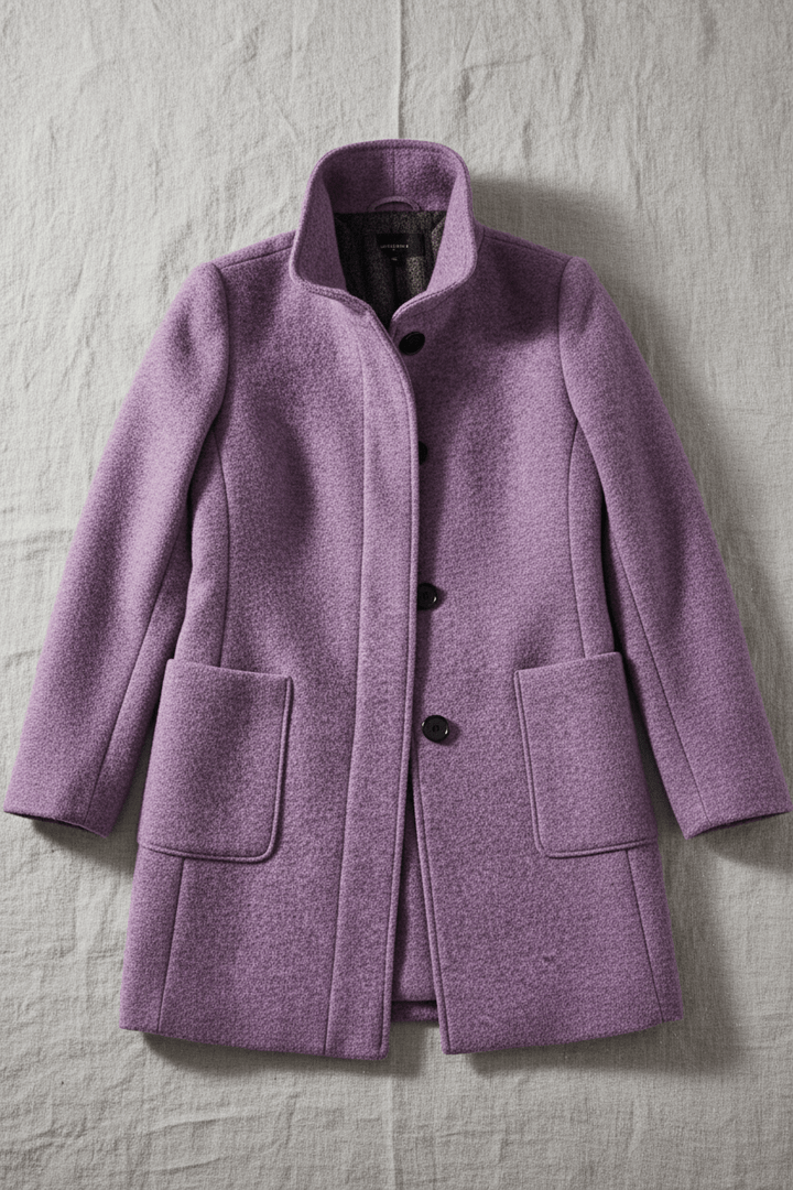 Emilia | Manteau pour femme en mélange de laine avec col montant
