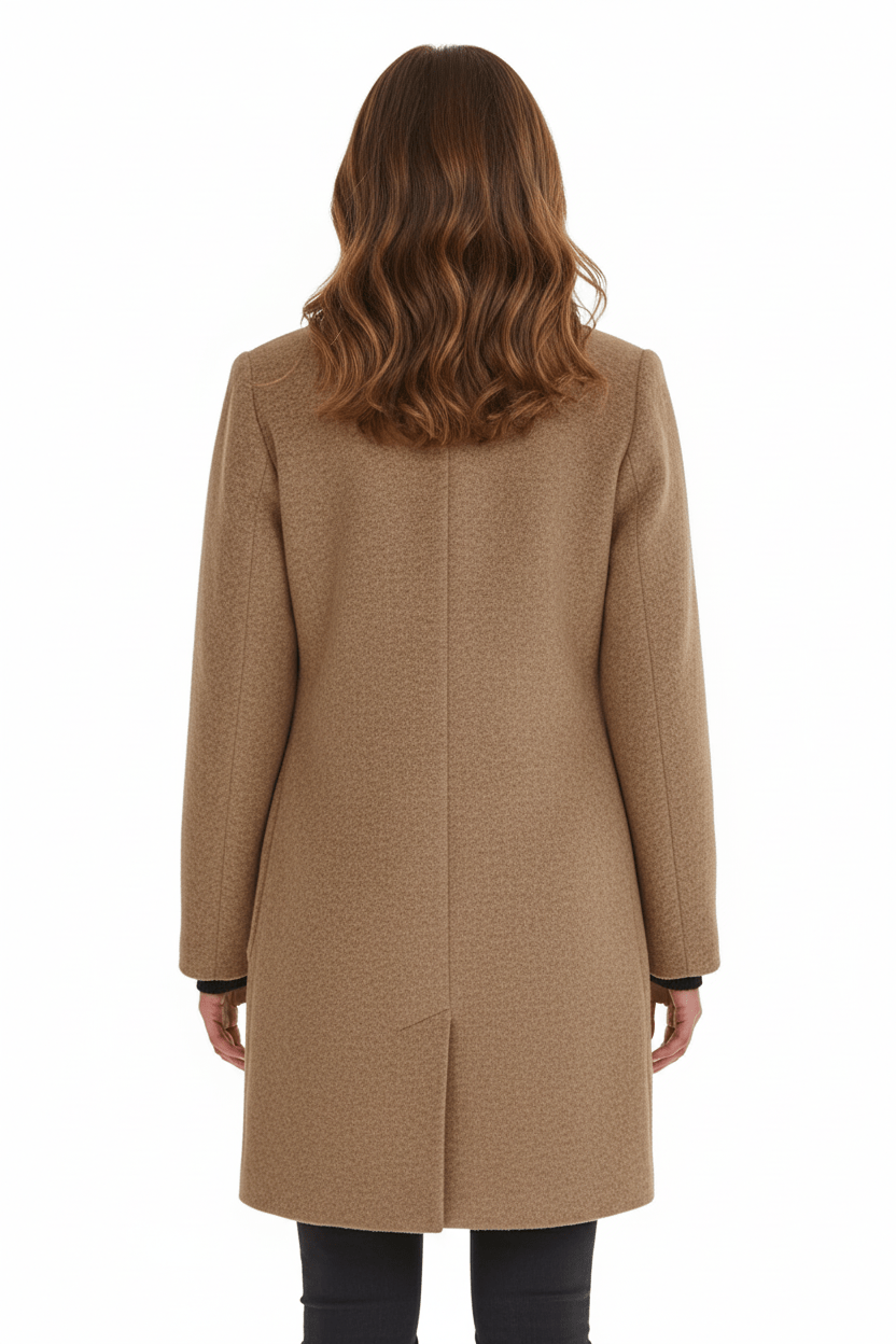 Emilia | Manteau pour femme en mélange de laine avec col montant