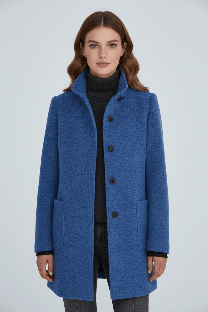 Emilia | Manteau pour femme en mélange de laine avec col montant