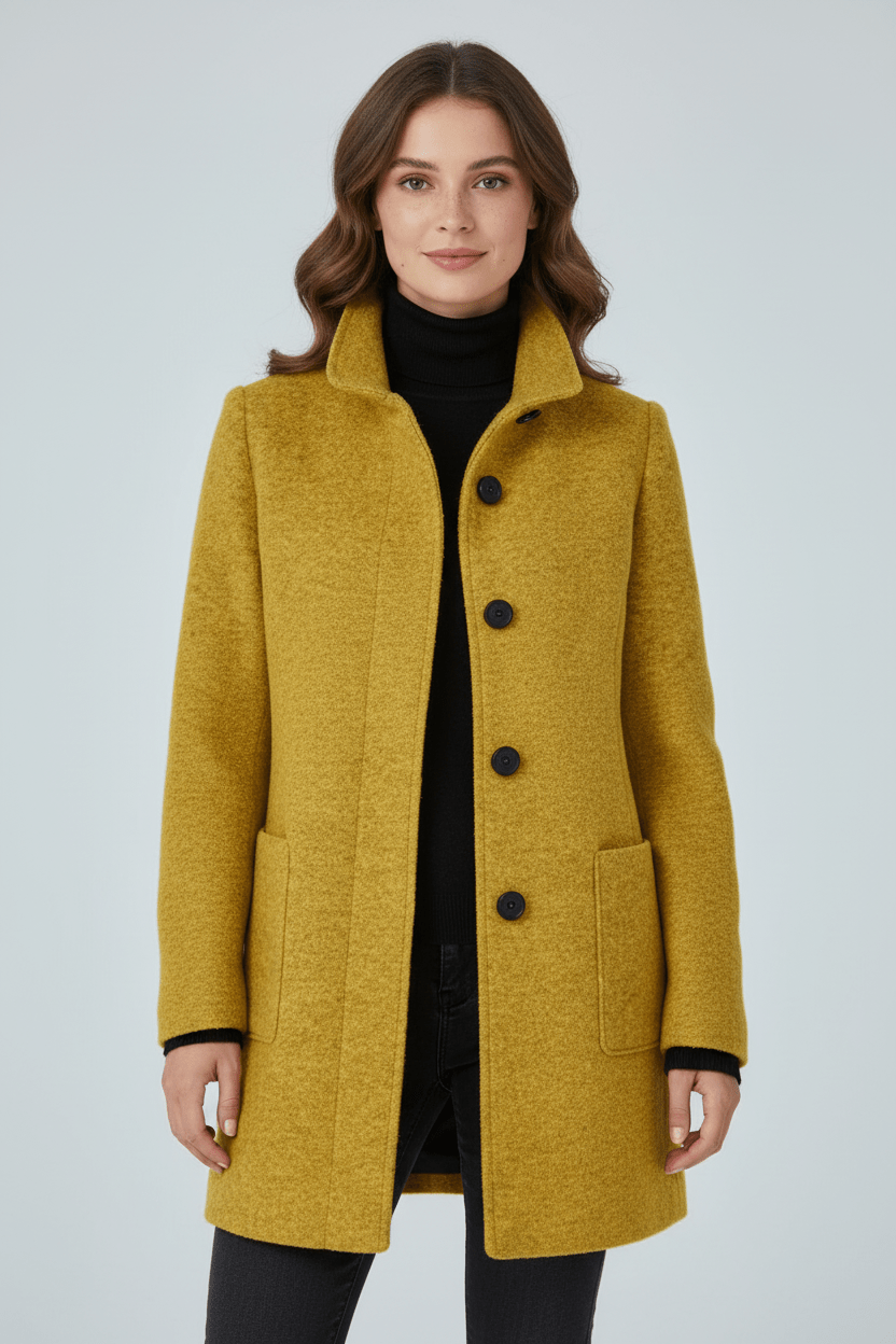 Emilia | Manteau pour femme en mélange de laine avec col montant