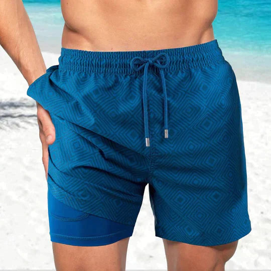 Fabian | Herren Bedruckte Badehose mit Innenslip