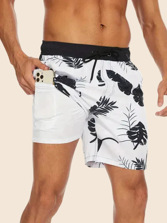 Fabian | Herren Bedruckte Badehose mit Innenslip