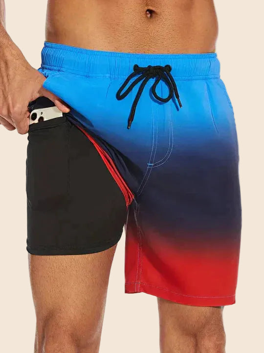 Fabian | Herren Bedruckte Badehose mit Innenslip