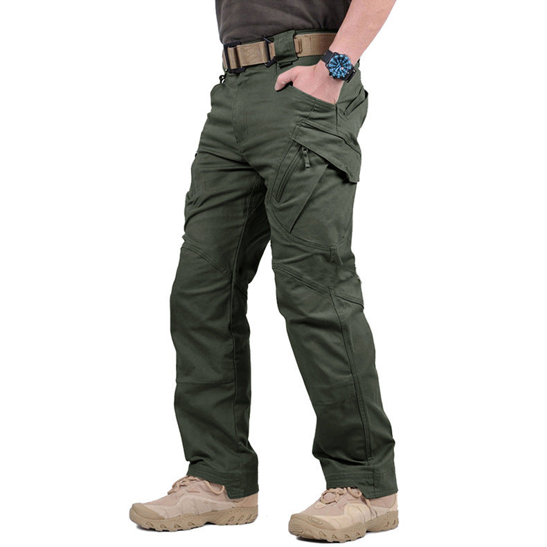 Olivgrüne Fabrice Tactical Cargohose mit verstärkten Nähten, zahlreichen Reißverschlusstaschen und robustem Material.