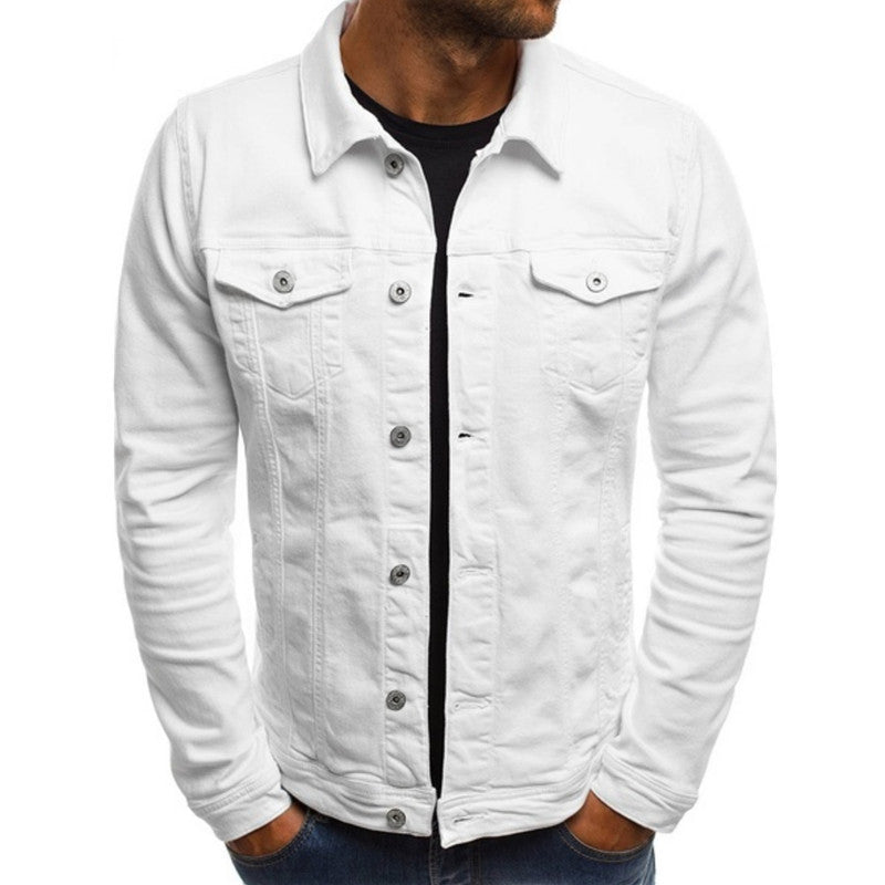 Felix | Veste en jean pour homme avec patte de boutonnage